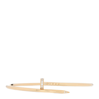 Cartier 18K Yellow Gold Diamond Small Juste Un Clou Bracelet 18 1 of 3
