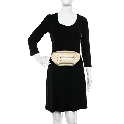 Chanel Iridescent Calfskin Quilted All About Waist Belt Bag Beige 2 of 10