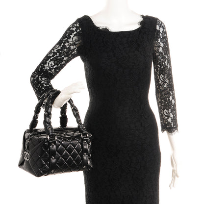 Chanel Distressed Lambskin Lady Braid Small Tote Black 2 of 9