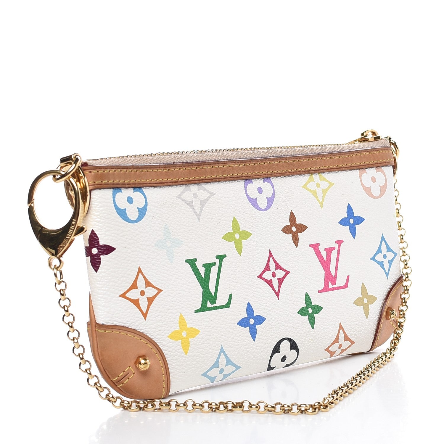 Louis Vuitton Monogram Multicolor Pochette Milla MM White 3 of 9