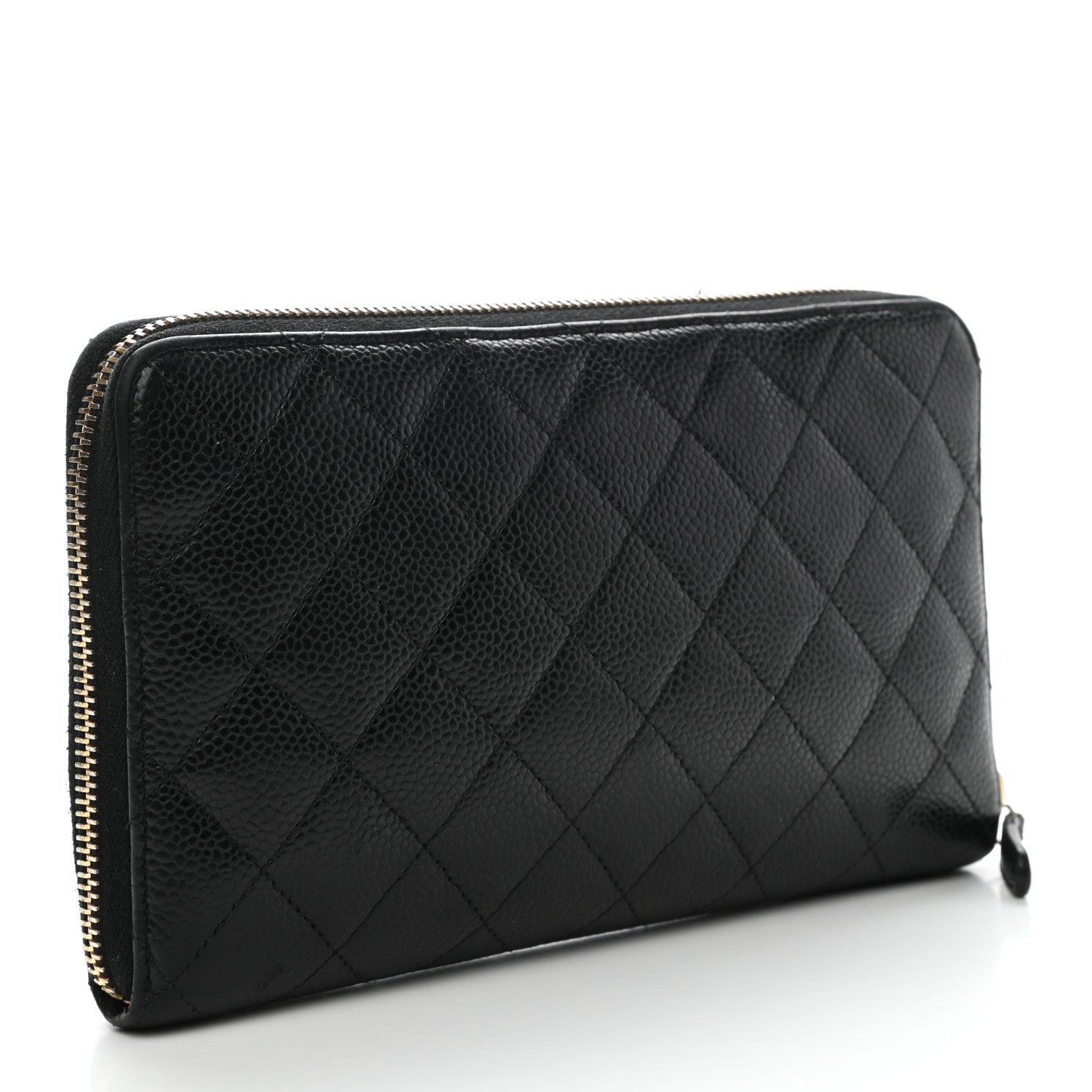 Chanel Caviar Quilted Large Zip Around Organizer Wallet Black 2 of 10