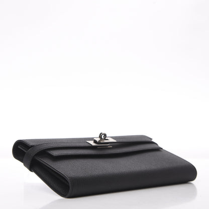 Hermes Epsom Kelly Longue Wallet Black 4 of 9