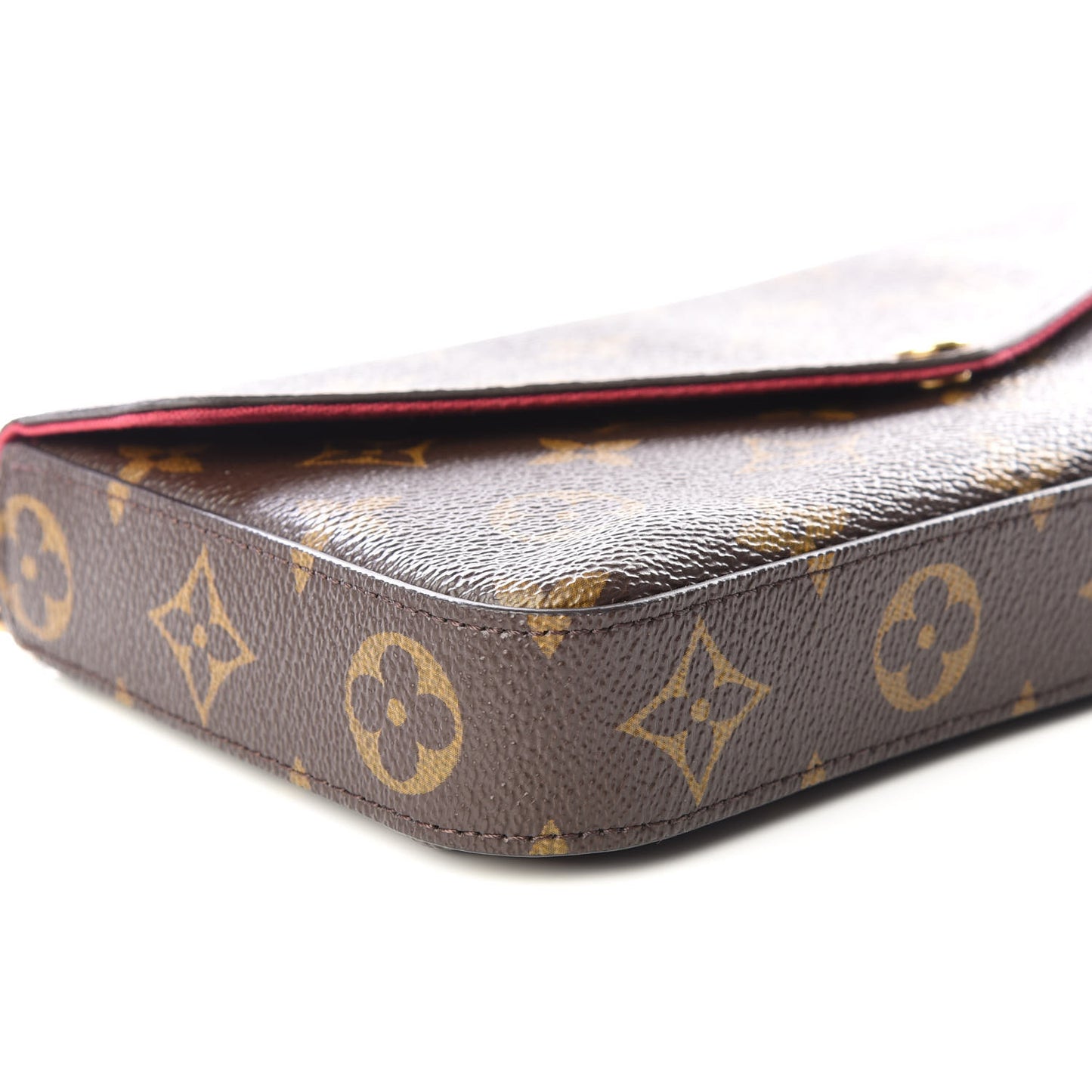 Monogram Pochette Felicie Chain Wallet Fuchsia