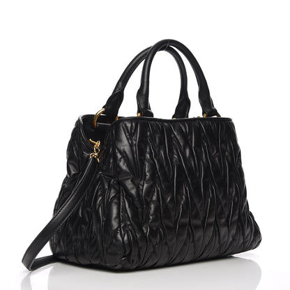 Miu Miu Nappa Matelasse Lux Mini Crossbody Tote Nero Black 4 of 8