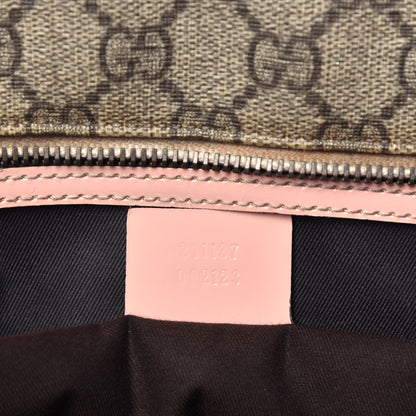 Gucci GG Supreme Monogram Medium Zippered Shopping Tote Pink 9 of 13