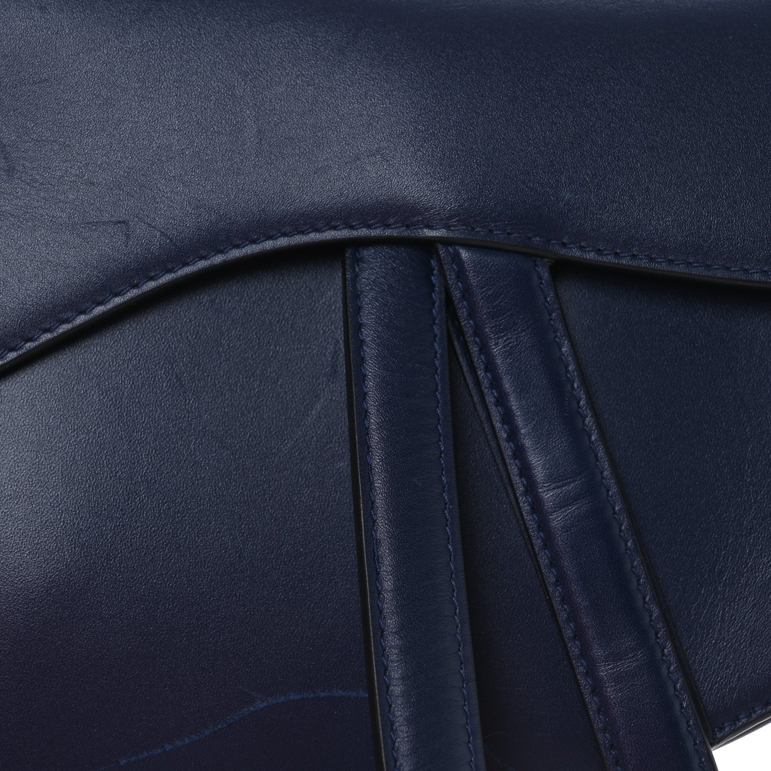 Christian Dior Calfskin Saddle Bag Blue 8 of 12