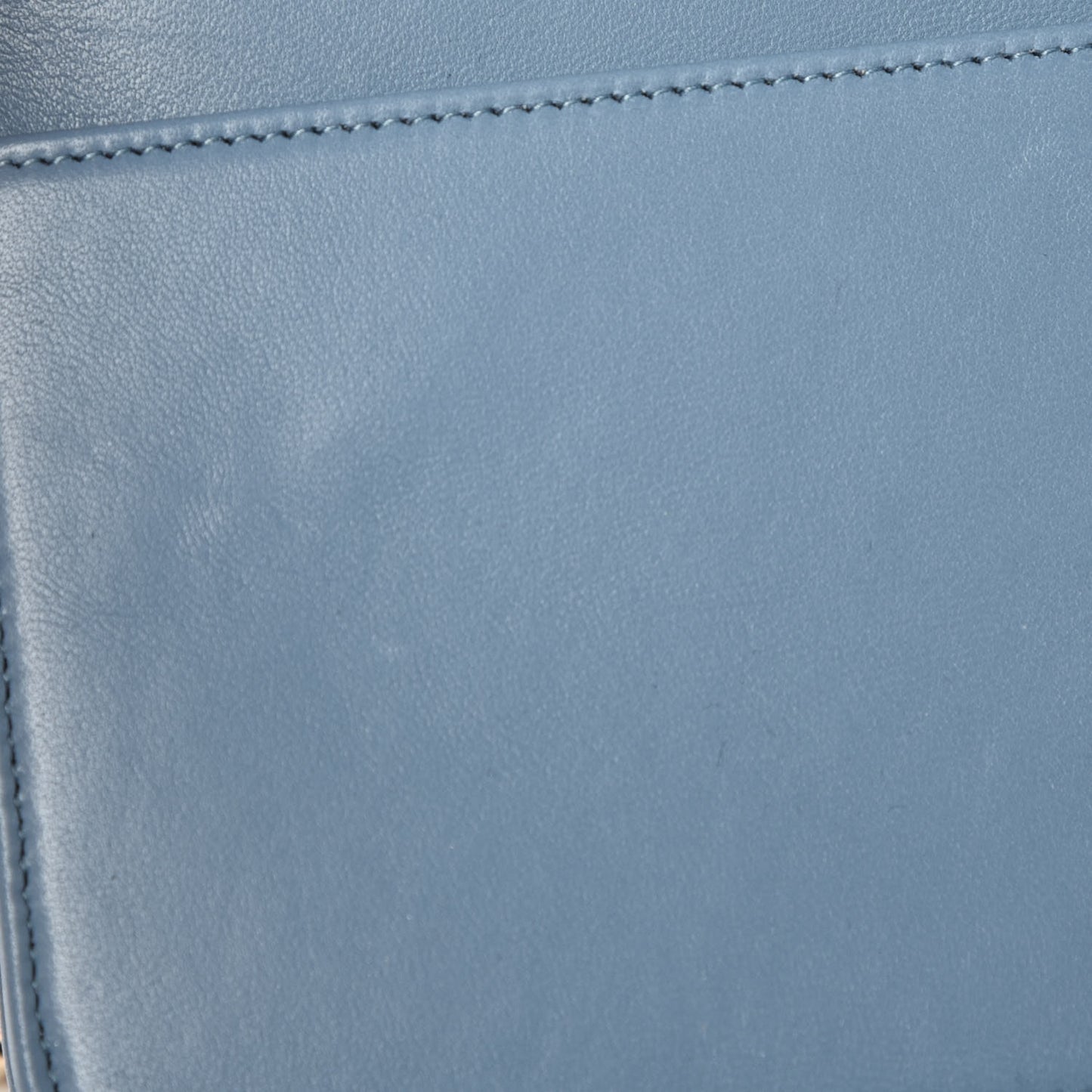 Lambskin Quilted Boy Wallet On Chain WOC Blue