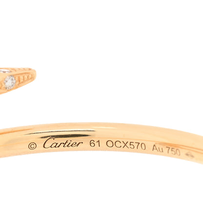 Cartier 18K Yellow Gold Diamond Juste Un Clou Paved Ring 61 9.5 5 of 6