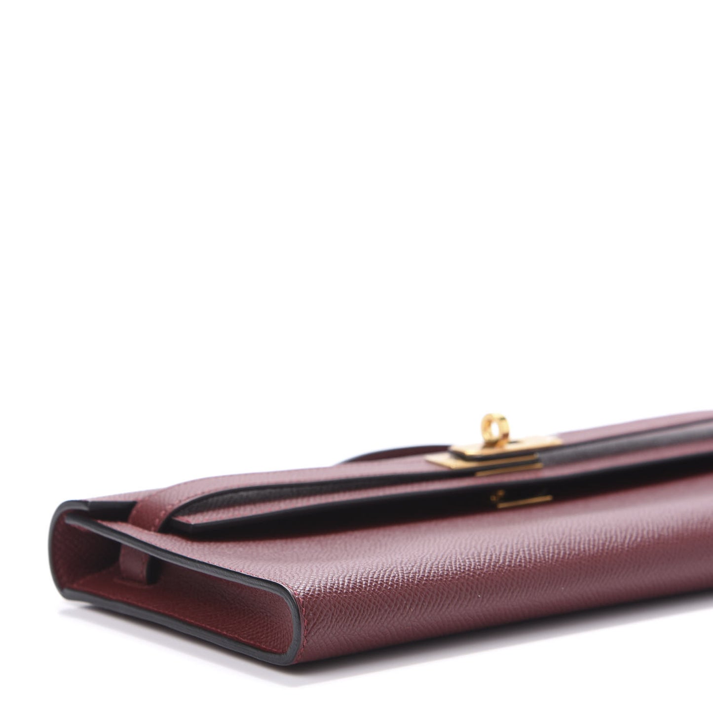 Epsom Kelly Cut Clutch Pochette Rouge H