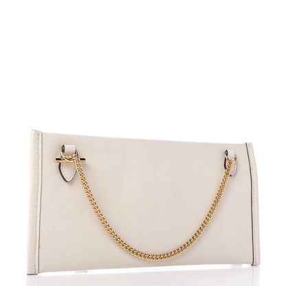 Gucci Calfskin Rajah Zip Chain Pouch White 3 of 7