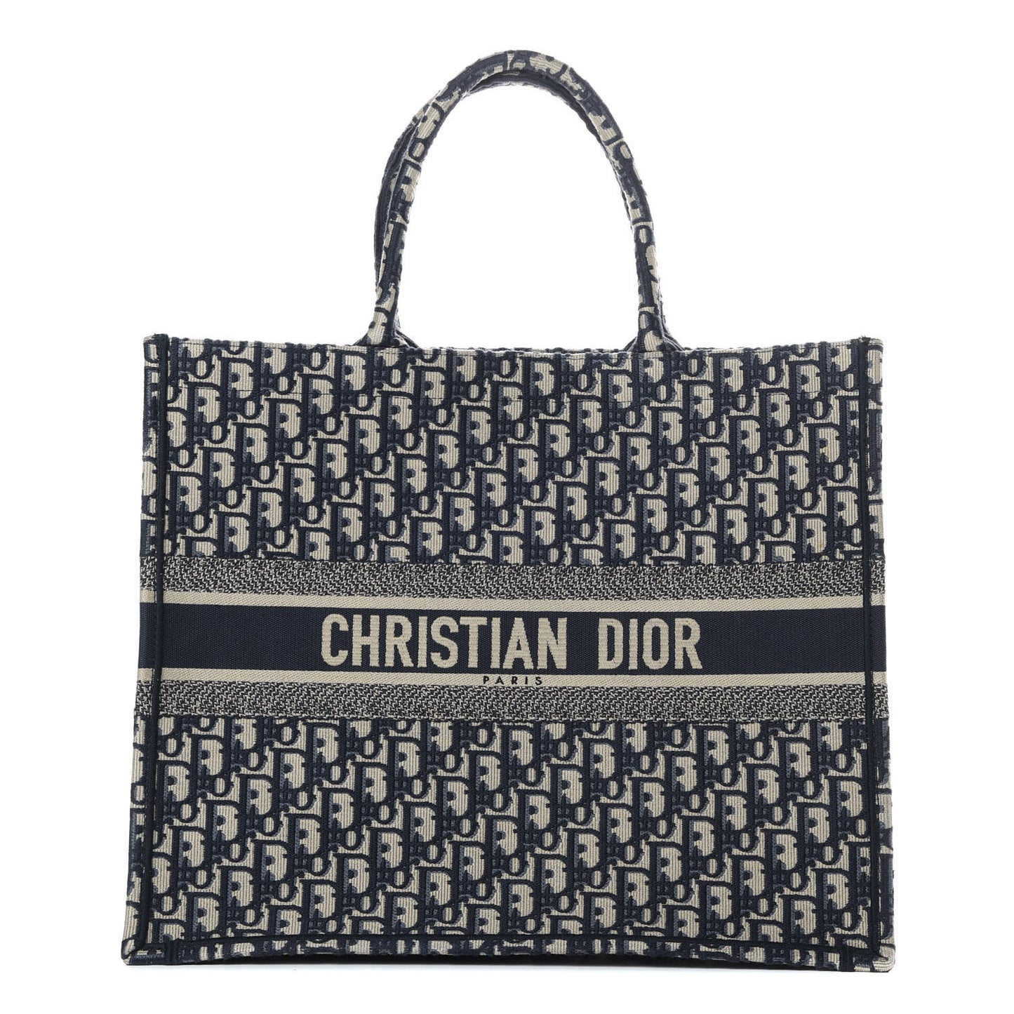 Oblique Book Tote Blue Multicolor