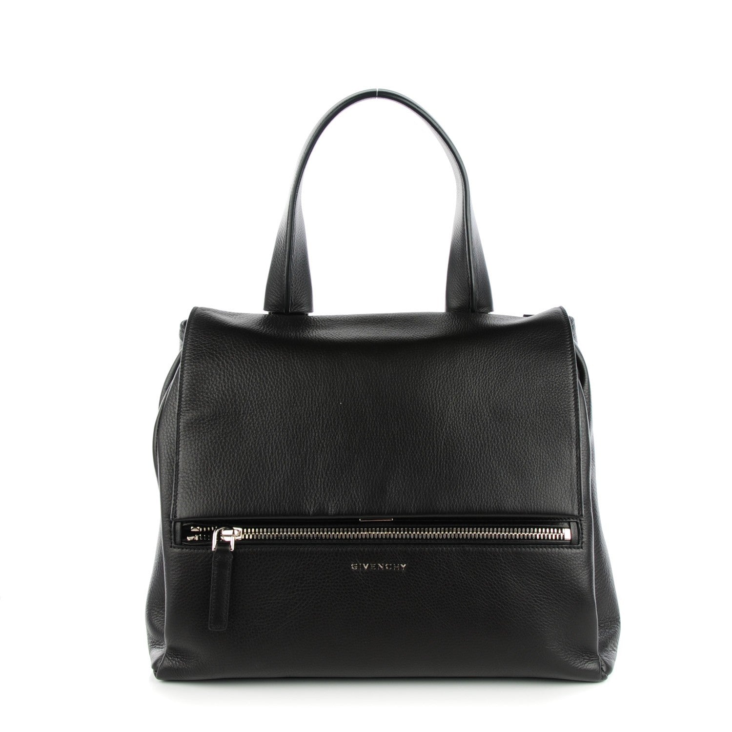 Givenchy Waxy Grained Calfskin Medium Pandora Pure Flap Bag Black 1 of 7
