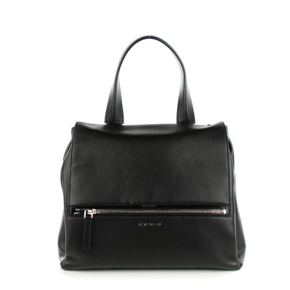 Givenchy Waxy Grained Calfskin Medium Pandora Pure Flap Bag Black 1 of 7