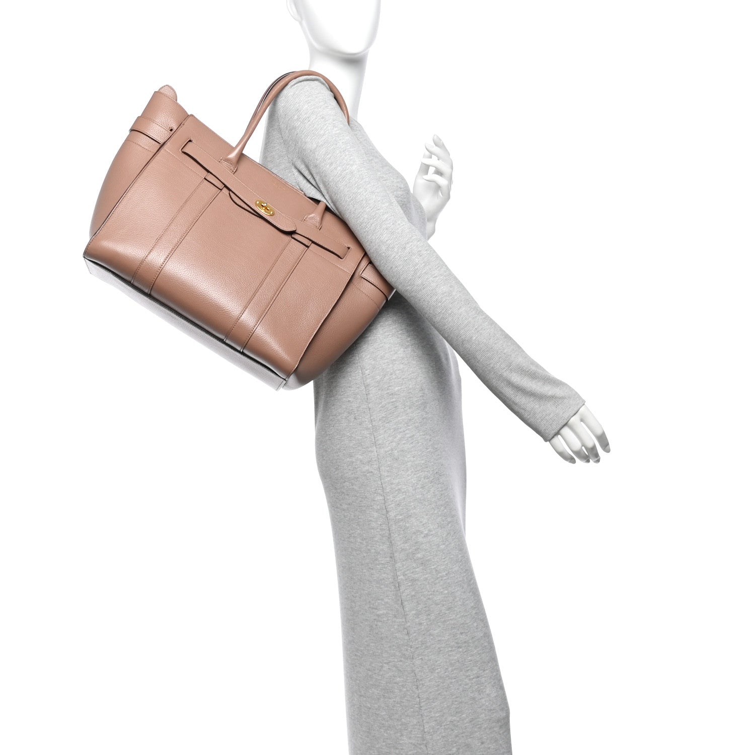 Mulberry Classic Grain Bayswater Zip Tote Dark Blush 2 of 10