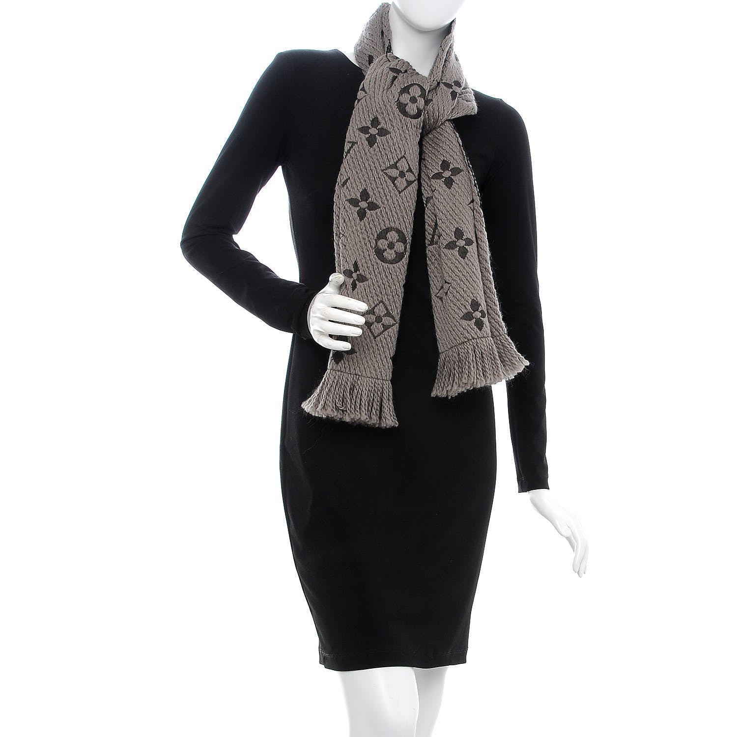Louis Vuitton Wool Silk Logomania Scarf Verone 2 of 4