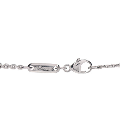 Chopard 18K White Gold Happy Diamonds Oval Pendant Necklace 10 of 10