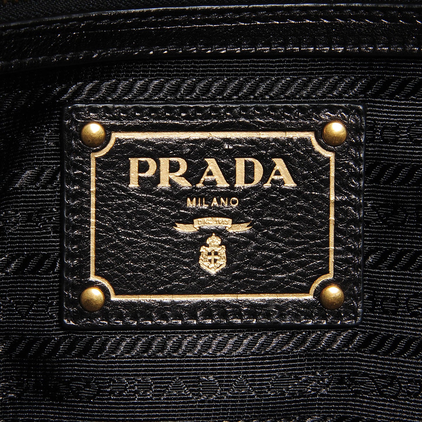 Glace Calf Studded Tote Nero Black