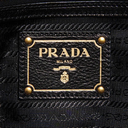 Prada Glace Calf Studded Tote Nero Black 6 of 11