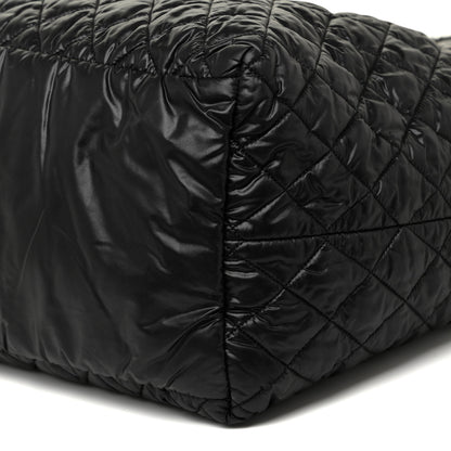 Chanel Nylon Quilted Large Coco Cocoon Tote Black 10 of 12