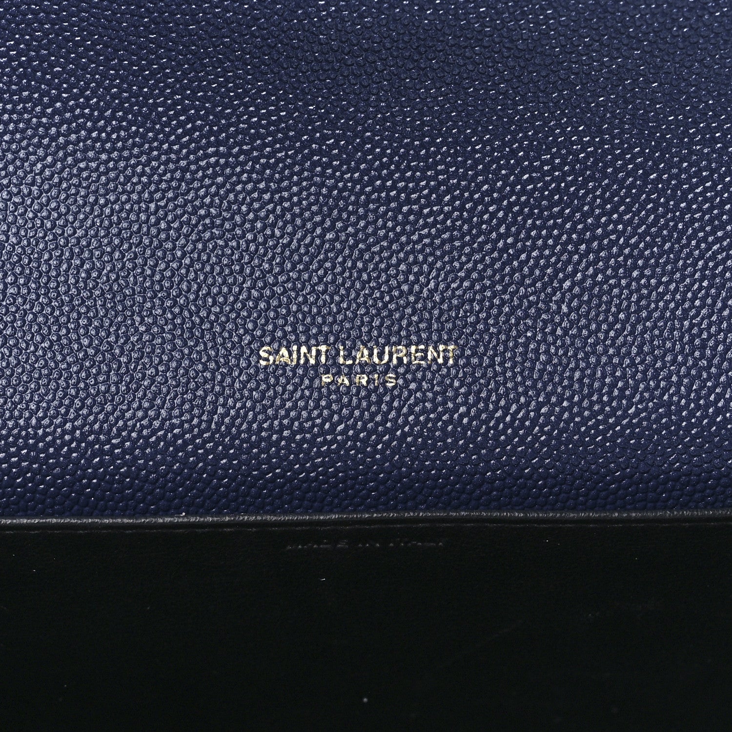 Saint Laurent Grain De Poudre Monogram Uptown Chain Wallet Blue Charron 7 of 15