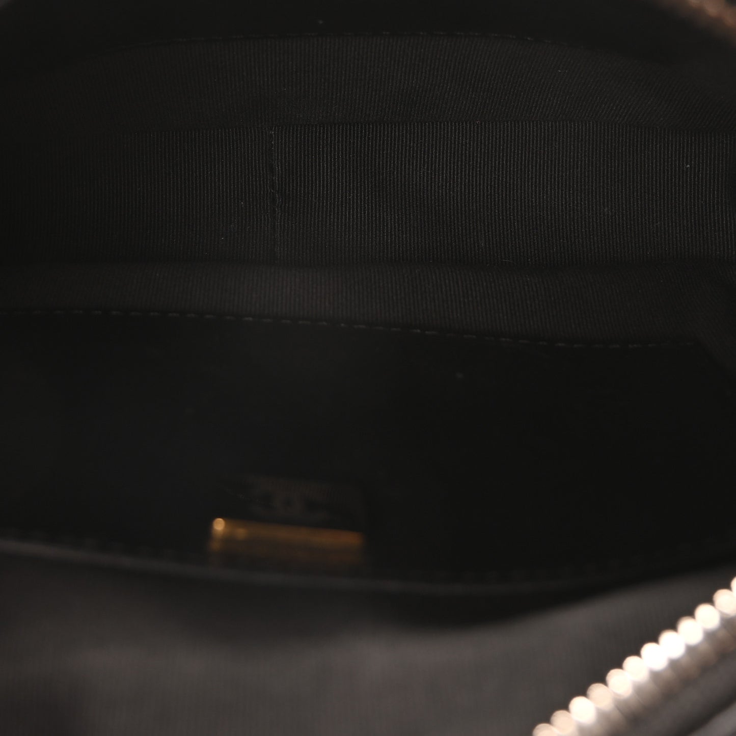 Calfskin Quilted Small Camera Case Black