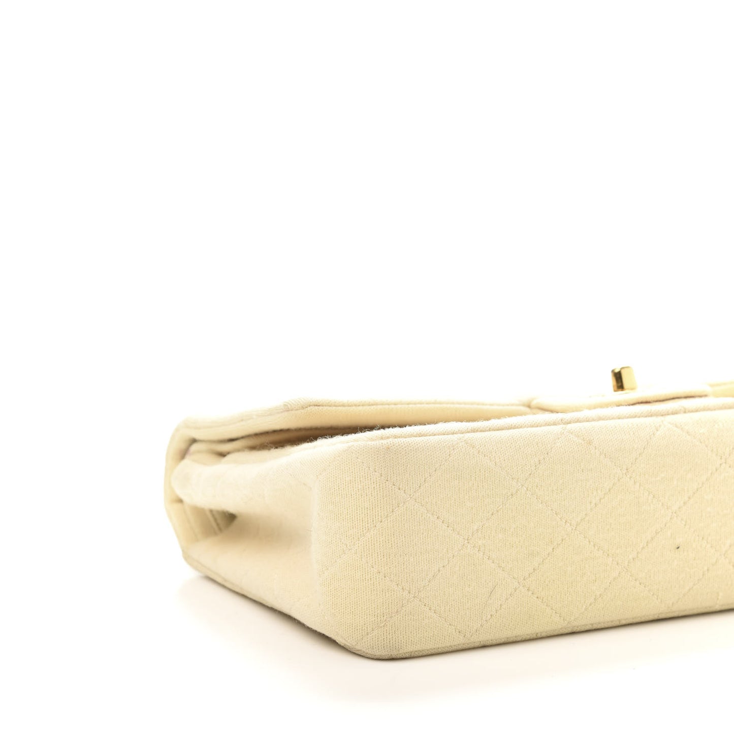 Jersey Quilted Medium Double Flap Beige