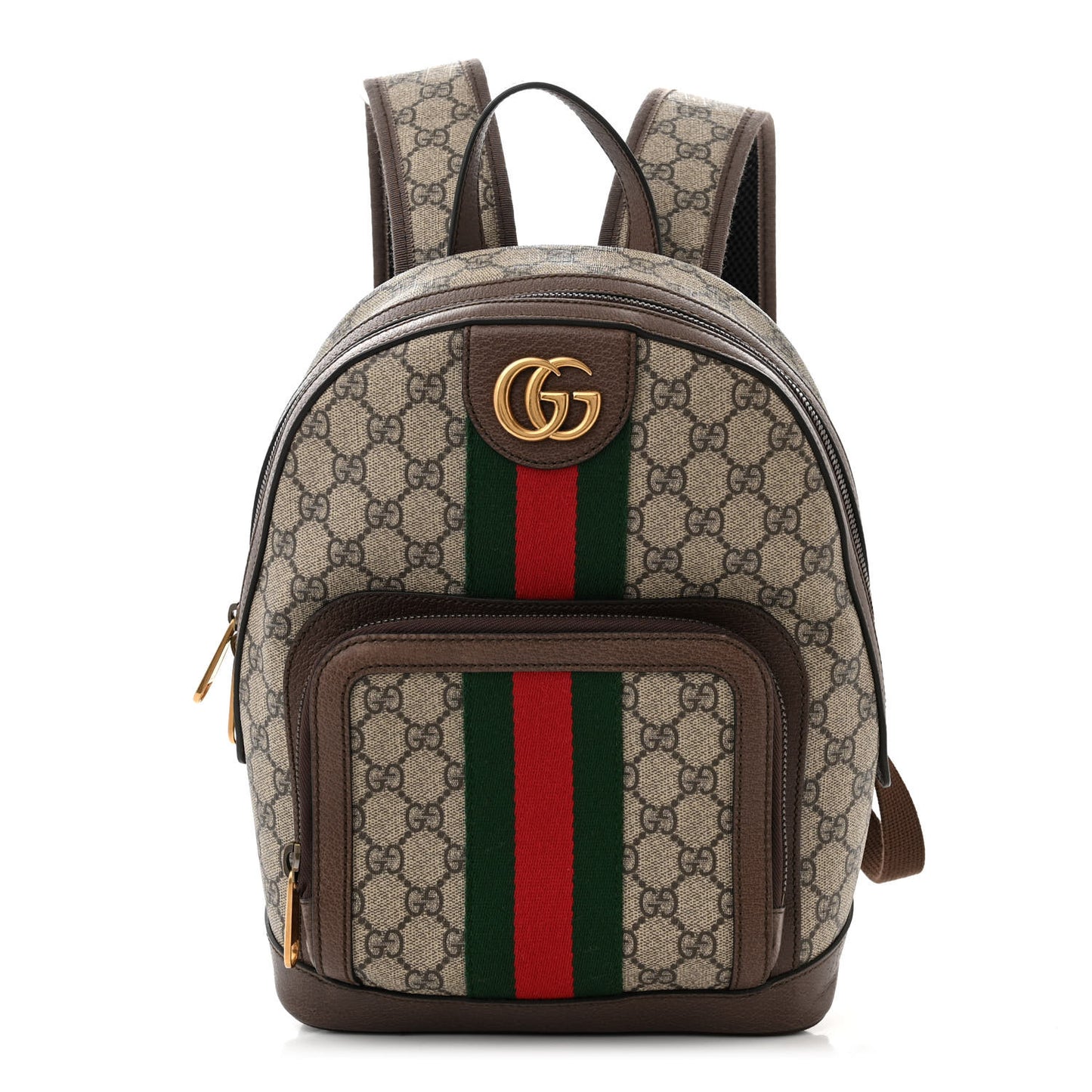 GG Supreme Monogram Calfskin Web Small Ophidia Day Backpack Beige Ebony New Acero