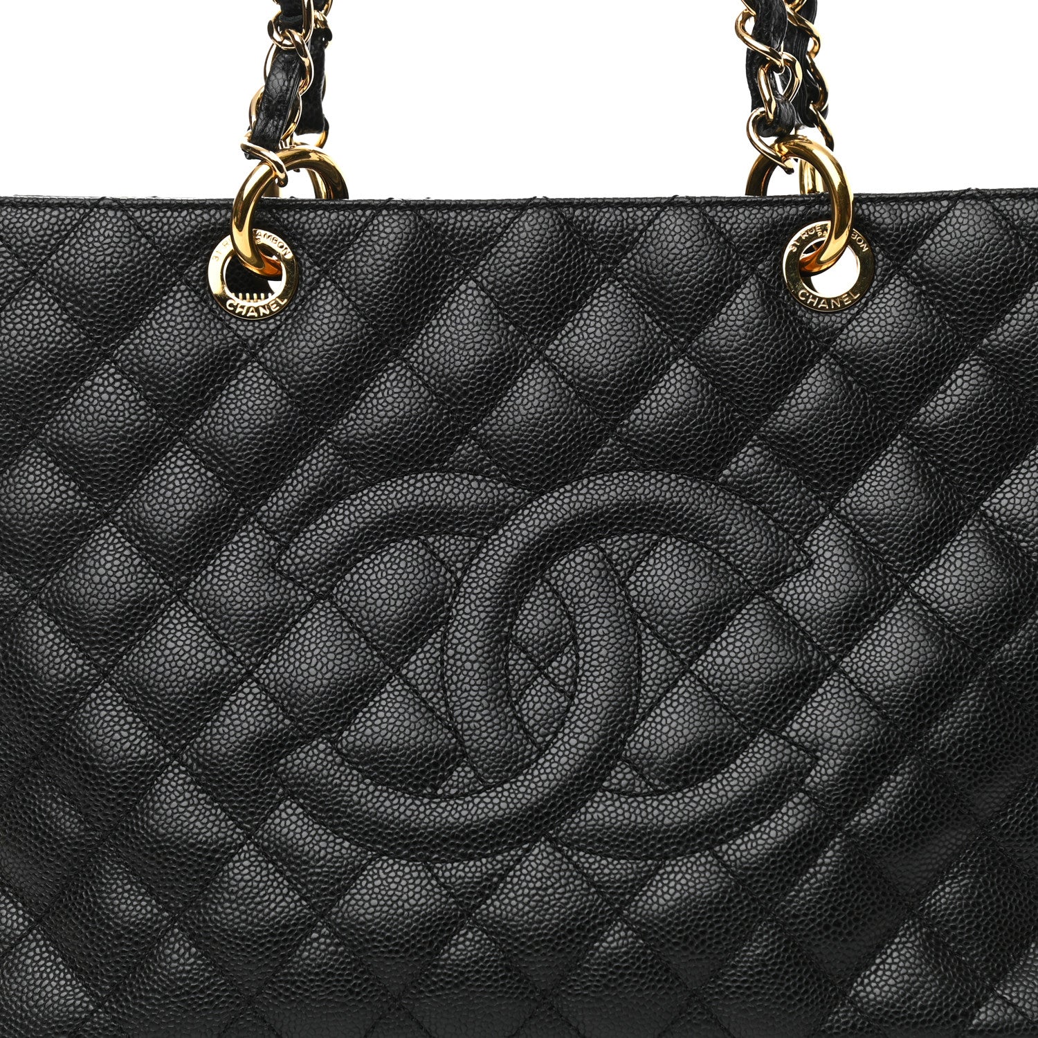 Chanel Caviar Quilted Grand Shopping Tote GST Black 8 of 10