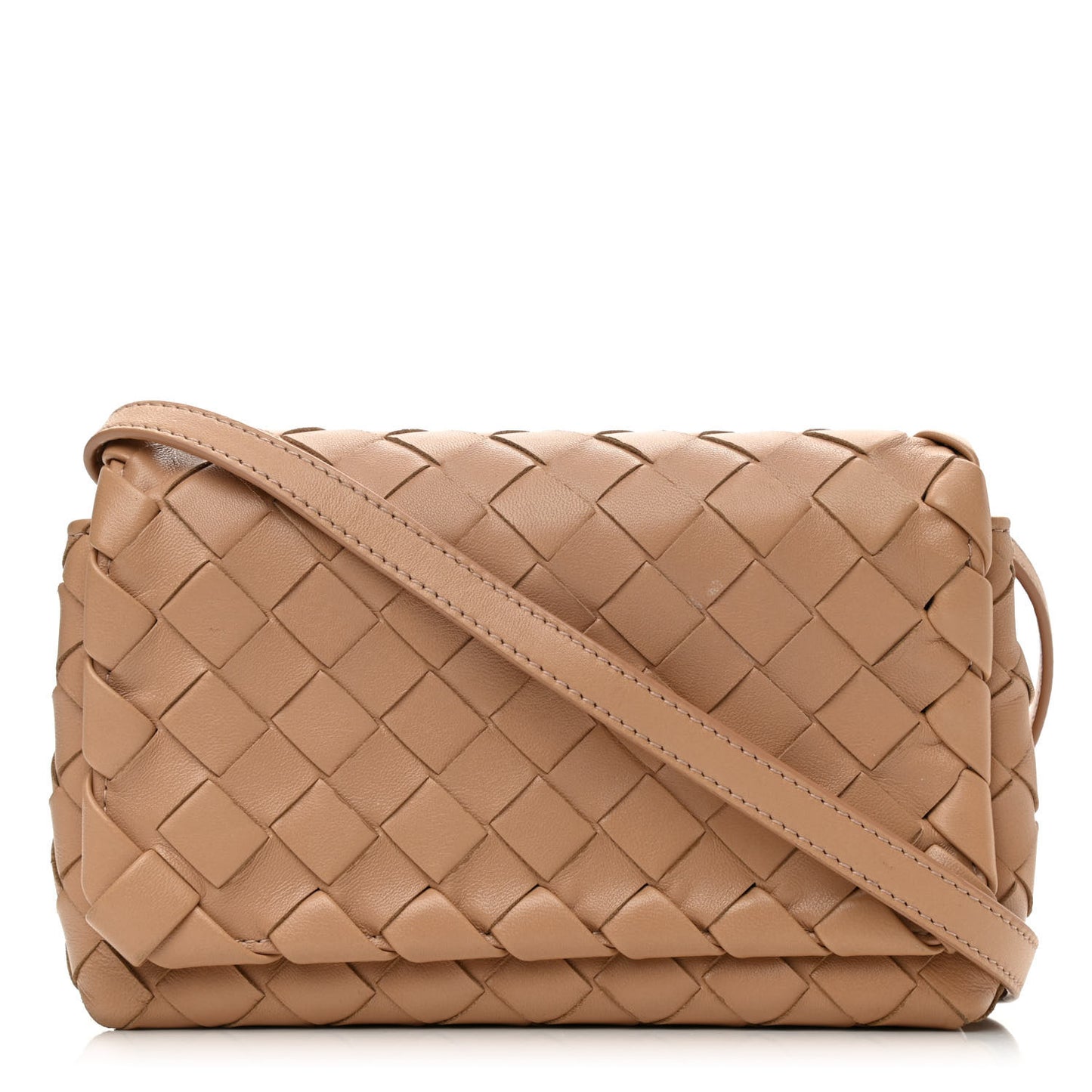 Nappa Intrecciato Mini Crossbody Cipria
