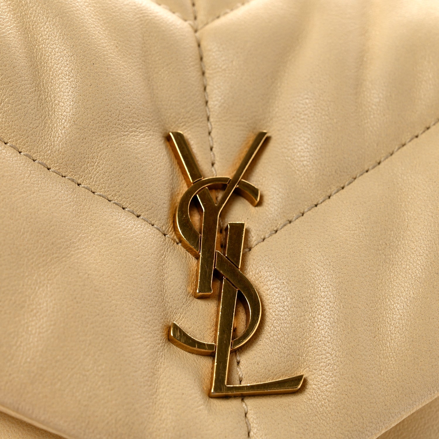 Saint Laurent Lambskin Quilted Toy Loulou Puffer Monogram Chain Satchel Juane Pale 12 of 12