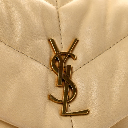 Saint Laurent Lambskin Quilted Toy Loulou Puffer Monogram Chain Satchel Juane Pale 12 of 12