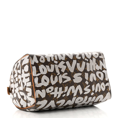 Louis Vuitton Monogram Graffiti Speedy 30 Silver 4 of 27