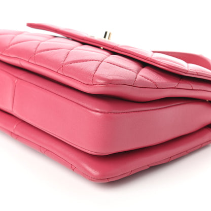 Chanel Lambskin Quilted Small Trendy CC Dual Handle Bag Dark Pink 7 of 10