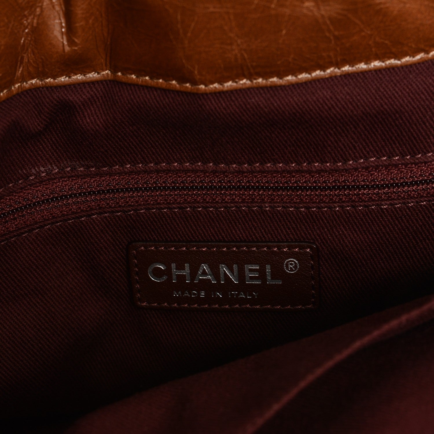 Chanel Iridescent Calfskin Quilted Large In The Mix Tote Light Brown 6 of 7