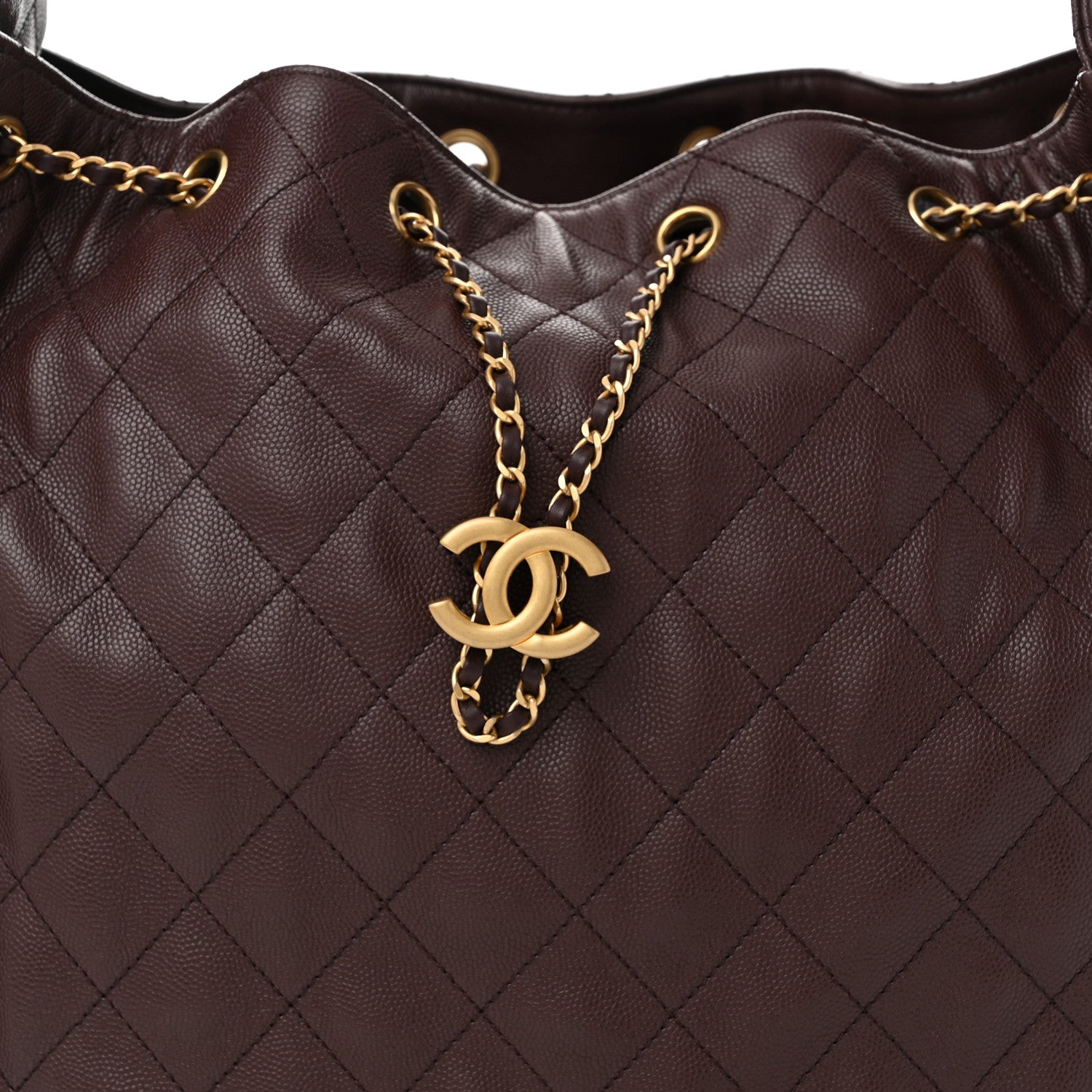 Chanel Caviar Quilted Medium Chanel 25 Handbag Dark Brown 9 of 11