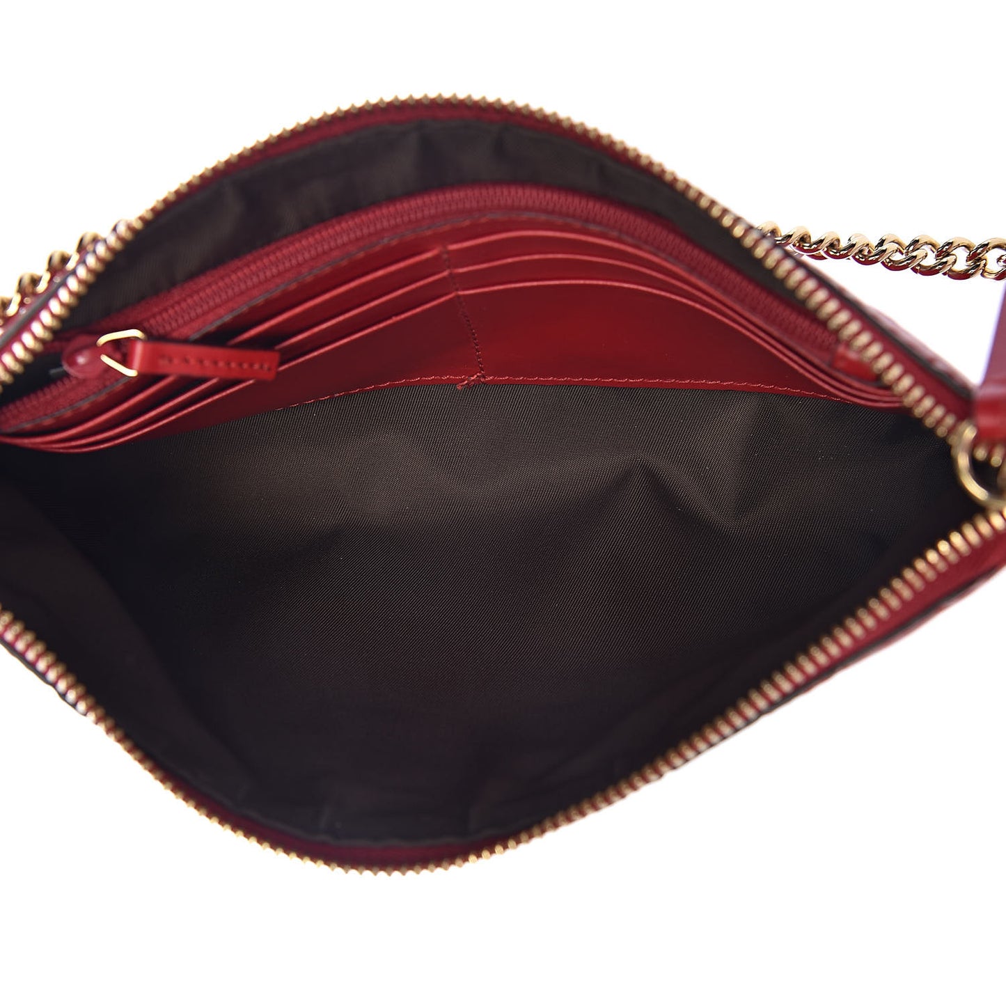 Guccissima Signature Wrist Wallet Hibiscus Red