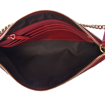 Gucci Guccissima Signature Wrist Wallet Hibiscus Red 5 of 11