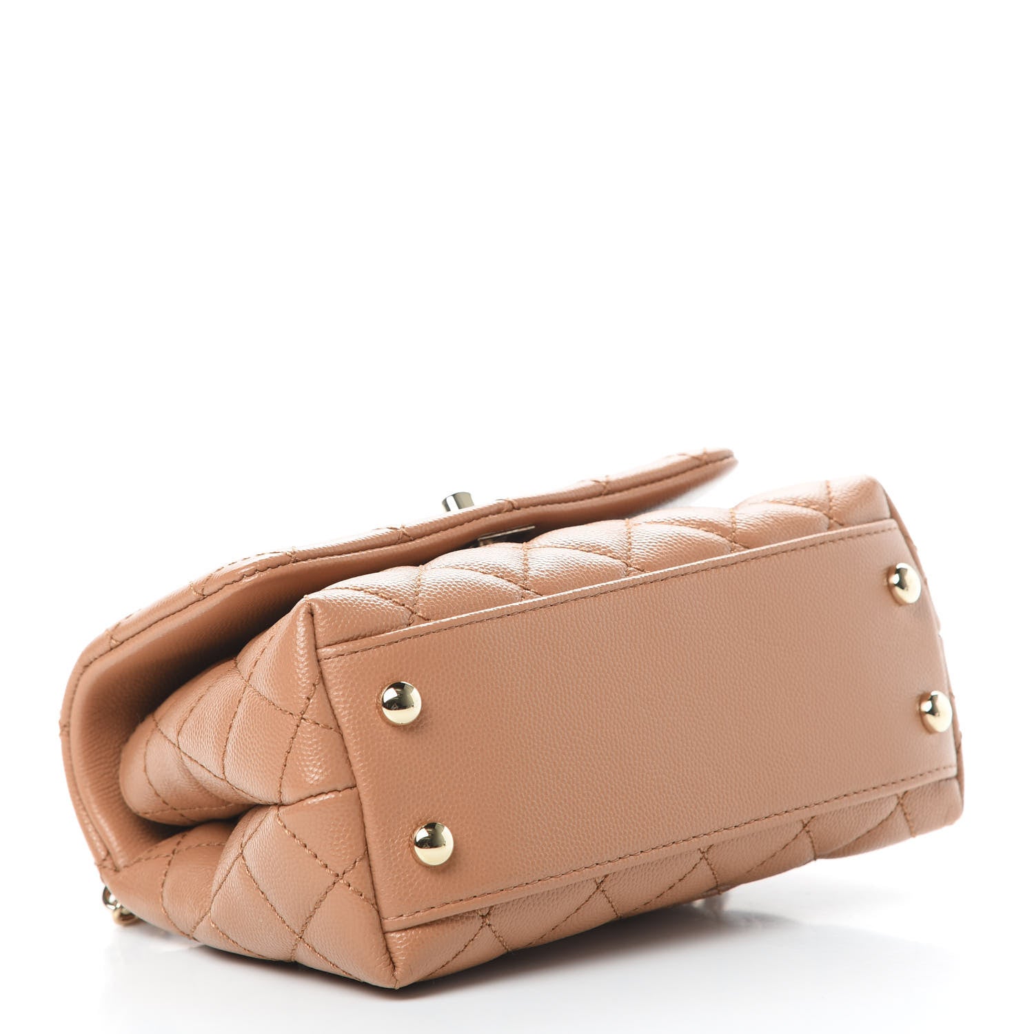 Chanel Caviar Lizard Embossed Quilted Extra Mini Coco Handle Flap Brown 4 of 10