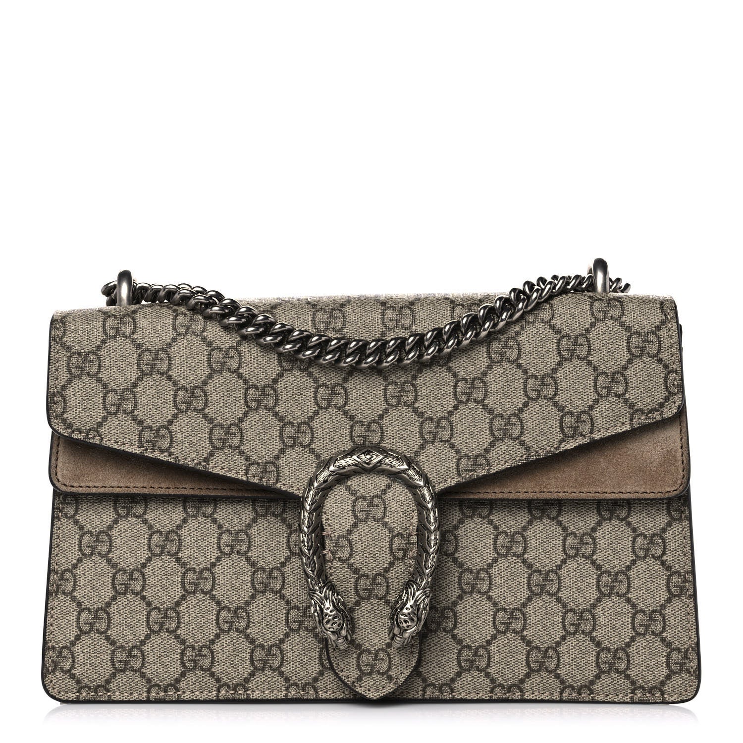 Gucci GG Supreme Monogram Small Dionysus Shoulder Bag Taupe 1 of 11