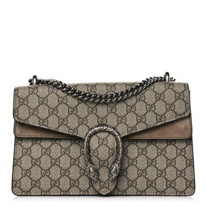 Gucci GG Supreme Monogram Small Dionysus Shoulder Bag Taupe 1 of 11