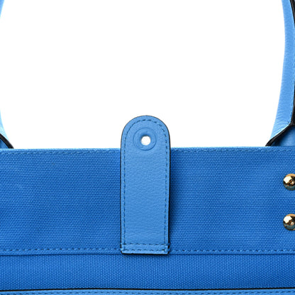 Versace Canvas Calfskin La Medusa Tote Bag Blue 12 of 12