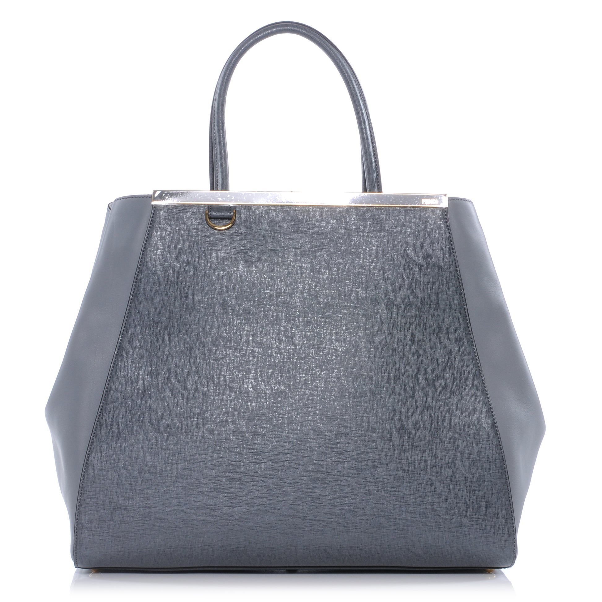 Fendi Vitello Elite Large 2Jours Tote Grigio Grigio Chiaro 1 of 9