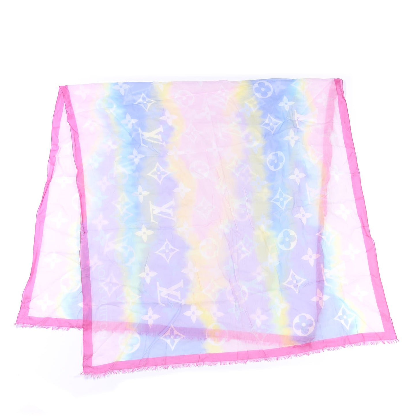 Cotton Monogram Escale Pareo Stole Rose