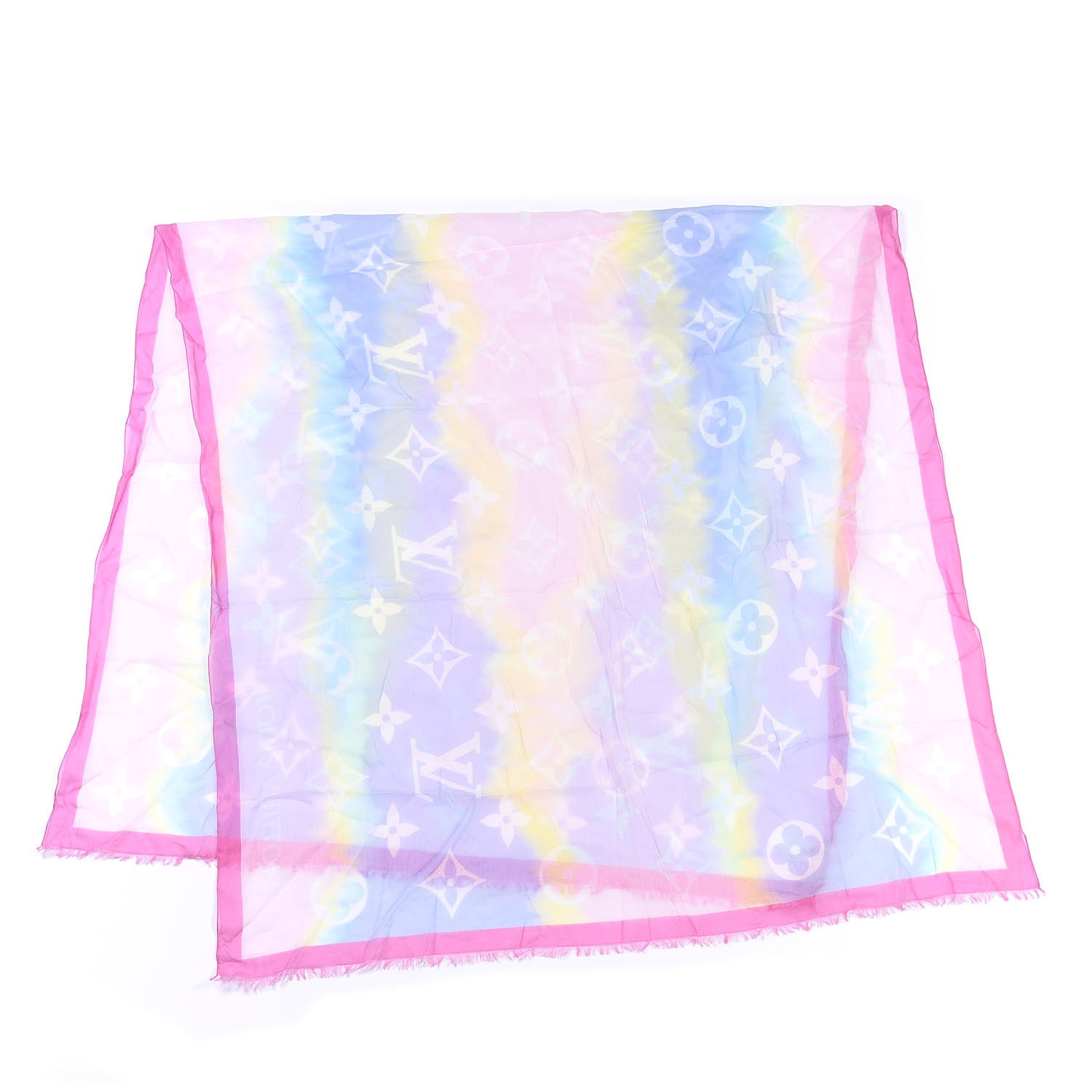 Louis Vuitton Cotton Monogram Escale Pareo Stole Rose 1 of 4