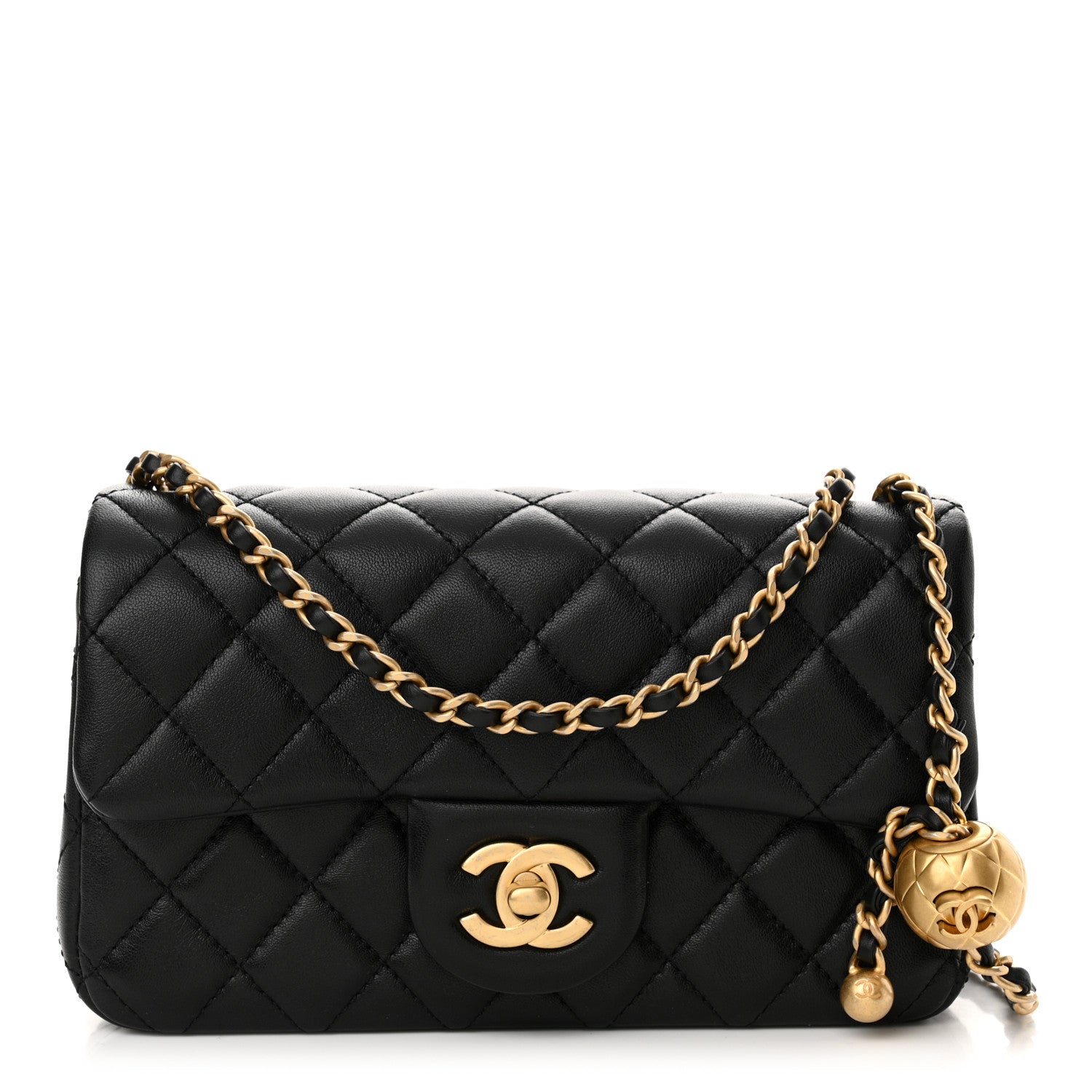 Chanel Lambskin Quilted Mini Rectangular Pearl Crush Flap Black 1 of 11