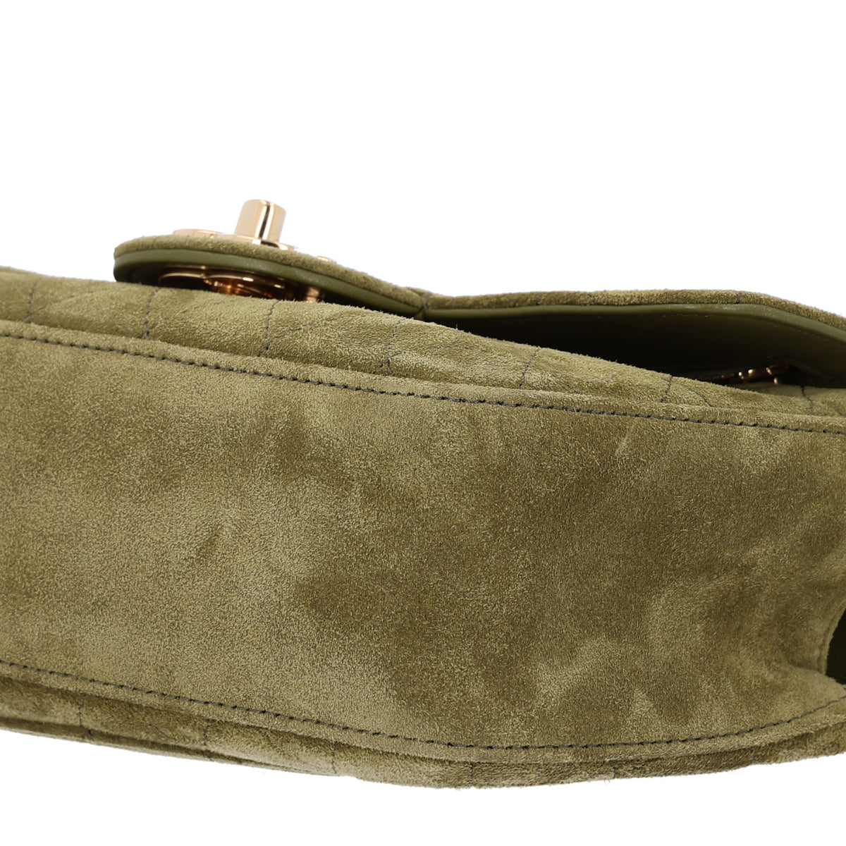 Chanel Suede Calfskin Mini Souplissimo Flap Khaki 10 of 10