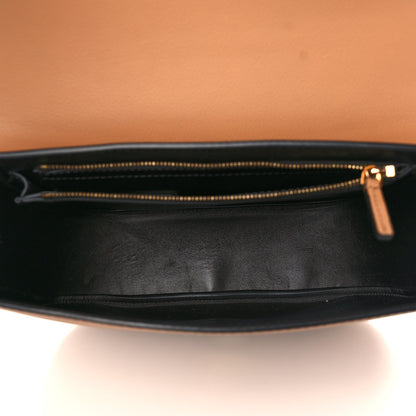 Versace Grained Calfskin La Medusa Chain Clutch Bag Brown 5 of 11