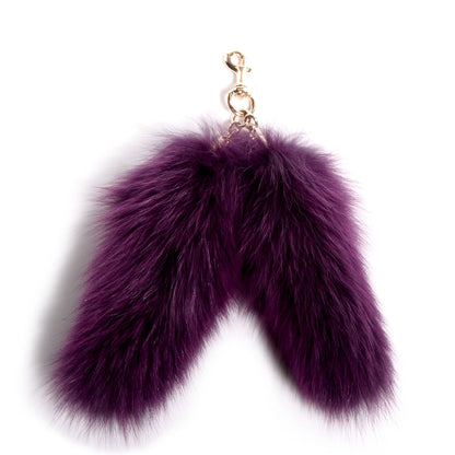 Gucci Fox Fur Charm Violet Purple 1 of 3