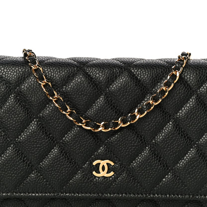 Chanel Caviar Quilted Wallet On Chain WOC Black 9 of 14