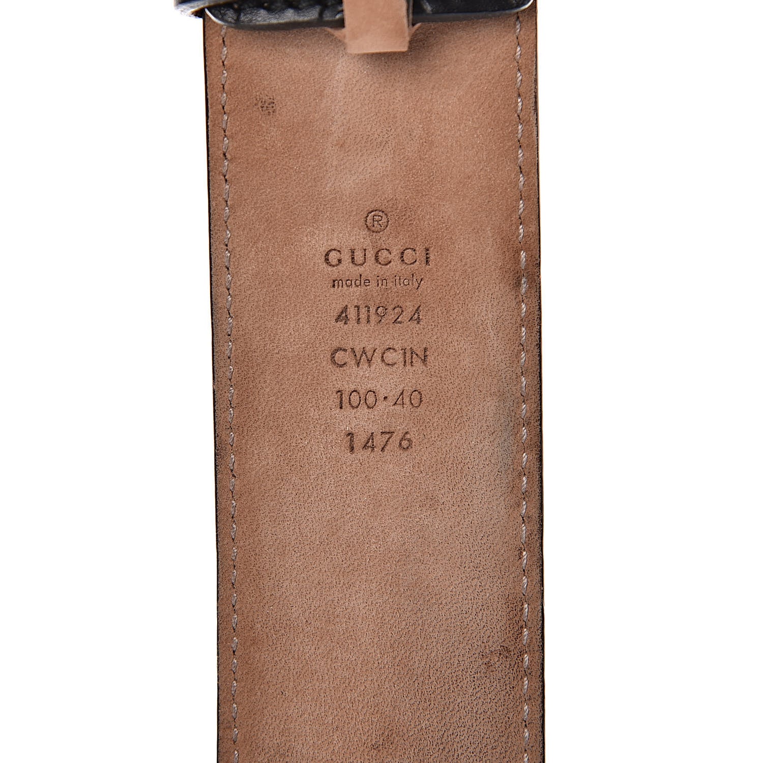 Gucci Guccissima Signature Interlocking G 40mm Belt 100 40 Black 6 of 7